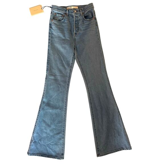 Revolve GRLFRND The Rayssa High Rise Super Flare Jeans Size 27 NWT - Picture 3 of 9